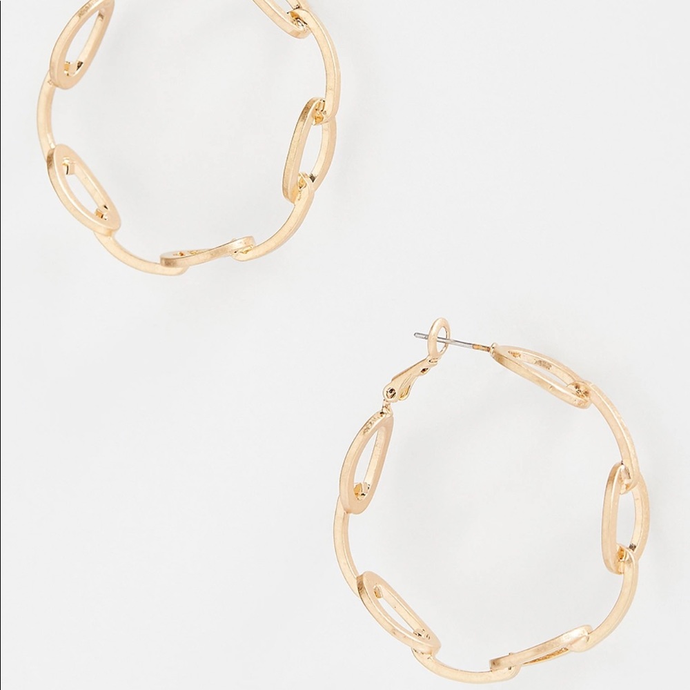Chunky Chain Hoops - Picture 2 of 2